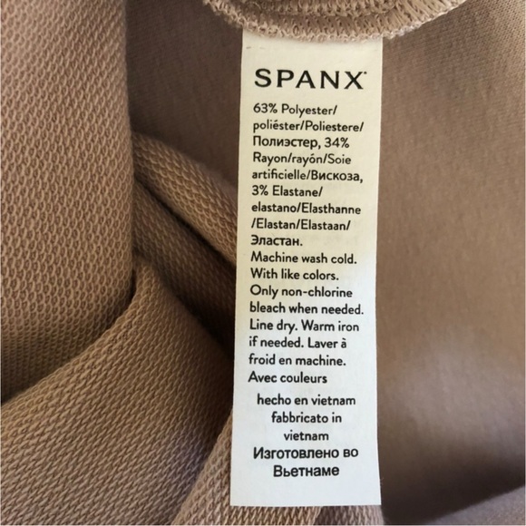 Spanx‎ P.L.T Dolman Long Sleeve Pullover Sweatshirt NWOT Taupe Size 1X - Picture 13 of 15